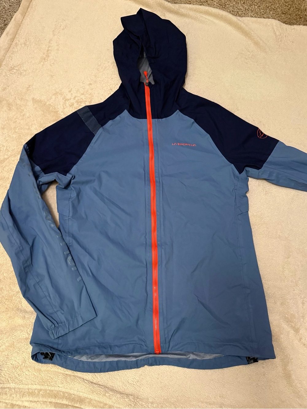 La Sportiva PocketShell Jacket Women’s L Blue Hooded Water Resistant
